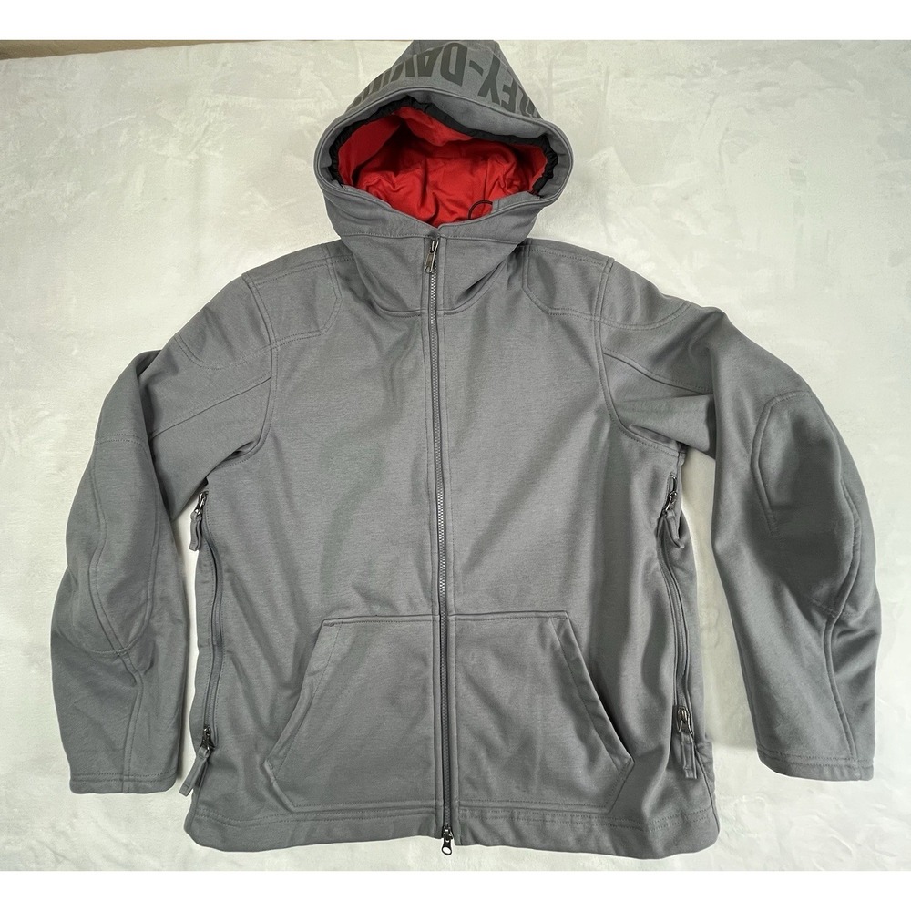 Harley Davidson Deflector 2.0 Riding Fleece‎ Jacket Mens L Gray Willie G